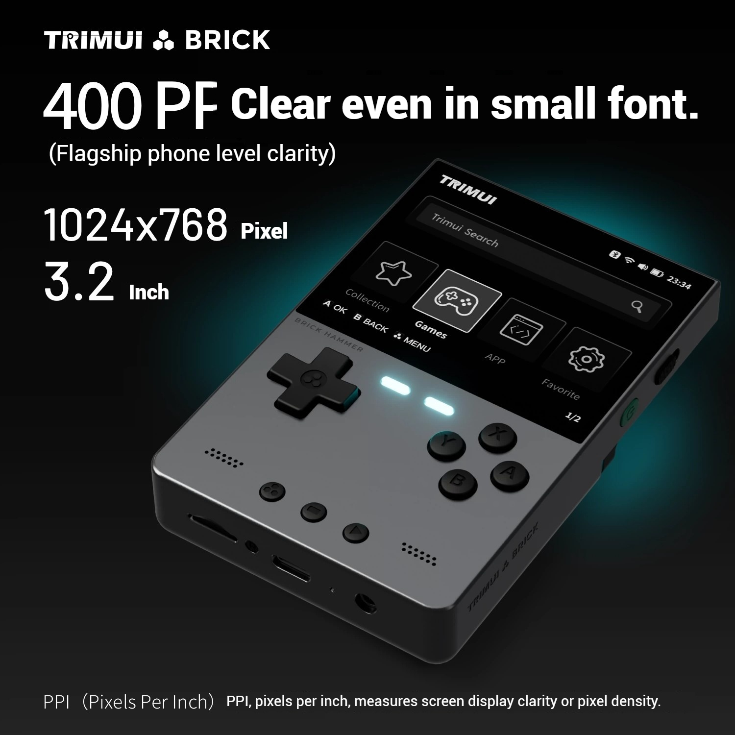 TRIMUI Brick Hammer Tüm Metal  - Gaming Console All incelemesi ve fiyatı